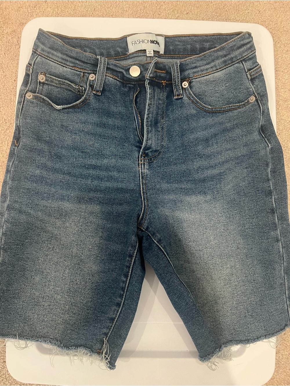 Fashion Nova Men's Blue Relaxed Denim Shorts